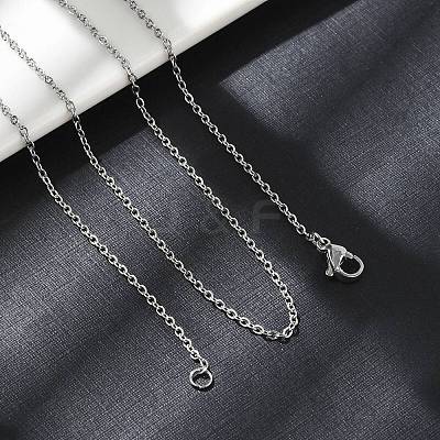 Non-Tarnish 304 Stainless Steel Cable Chains Necklace for Men Women NJEW-N050-A02-S15-1