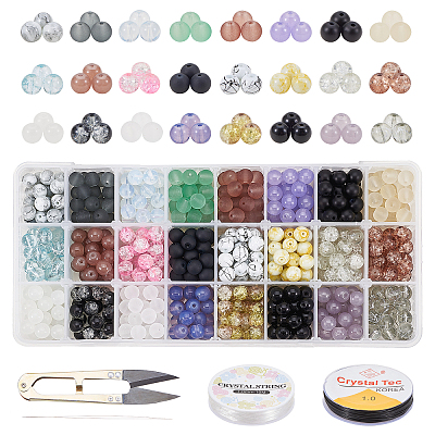 Glass Beads GLAA-PH0007-66-WH-1