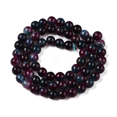 Dyed Natural White Jade Beads Strands G-T138-6mm-210-2-1
