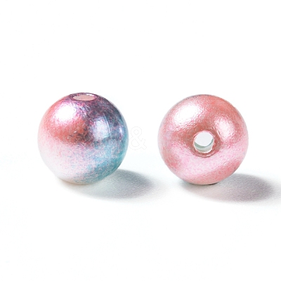 Rainbow ABS Plastic Imitation Pearl Beads OACR-Q174-8mm-M-1