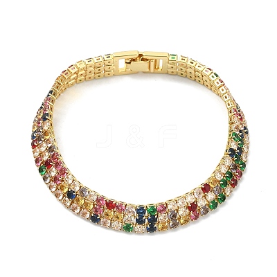 Cubic Zirconia Tennis Bracelets for Women Girl Gift BJEW-F450-04G-1
