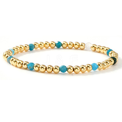 Natural Mixed Gemstone Beaded Stretch Bracelets TU5709-7-1