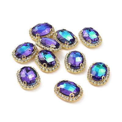 Oval Sew on Rhinestone DIY-E062-05G-A03-1
