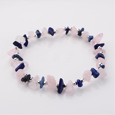 Gemstone Stretch Bracelets BJEW-JB02414-03-1