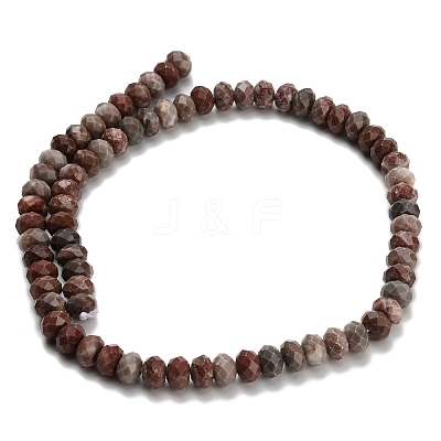 Natural Red Line Jasper Beads Strands G-Z111-A48-1