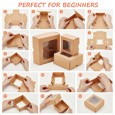 Folding Kraft Paper Cardboard Jewelry Gift Boxes CON-WH0092-25B-1