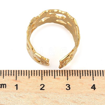 304 Stainless Steel Open Cuff Rings for Women RJEW-U060-01J-G-1