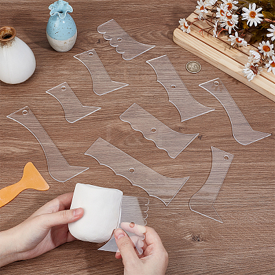 10Pcs Acrylic Pottery Edge Tools DIY-BC0017-29-1