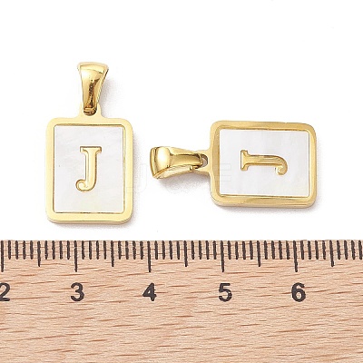 Ion Plating(IP) 304 Stainless Steel Pave Shell Pendants STAS-G327-01G-J-1