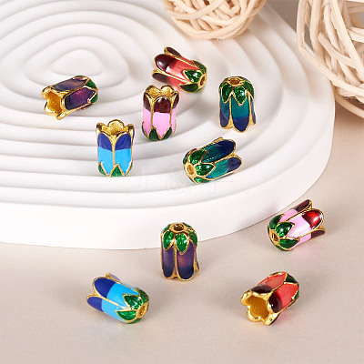 20Pcs 5 Colors Alloy Bead Caps ENAM-YS0001-04-1