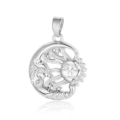 Brass Clear Cubic Zirconia Pendants KK-E068-VA099-2P-1