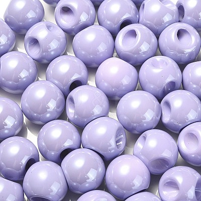 Opaque Acrylic Beads OACR-G012-01L-1