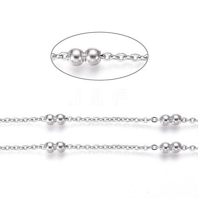 Tarnish Resistant 304 Stainless Steel Cable Chains CHS-I005-01P-1