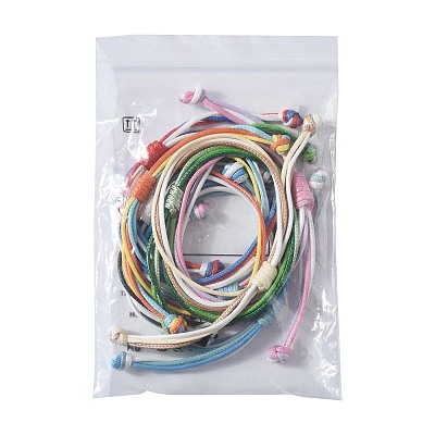 8Pcs 8 Colors Korean Waxed Polyester Cord Braided Bead Bracelets BJEW-FS00024-1