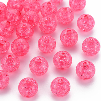 Transparent Crackle Acrylic Beads MACR-S373-66B-N09-1