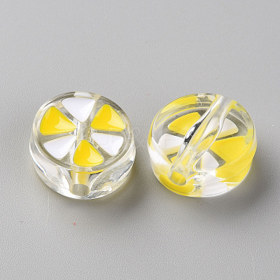 Transparent Enamel Acrylic Beads TACR-S155-005G-1