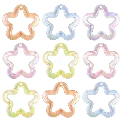 20Pcs Transparent Acrylic Pendants MACR-YW0004-18A-1