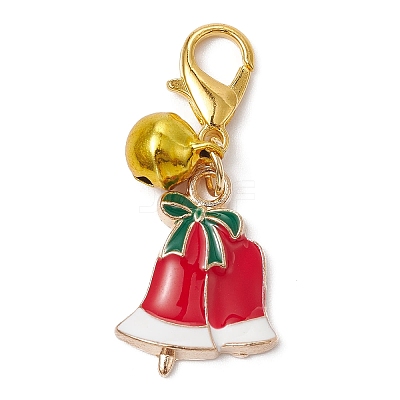 Christmas Alloy Enamel Pendants Decorations HJEW-JM01073-1