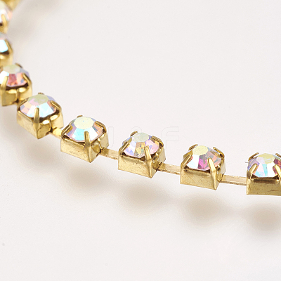 Brass Rhinestone Strass Chains CHC-S16-12C-1
