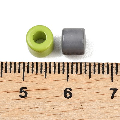 Opaque Baking Paint Acrylic Beads OACR-B051-05-1