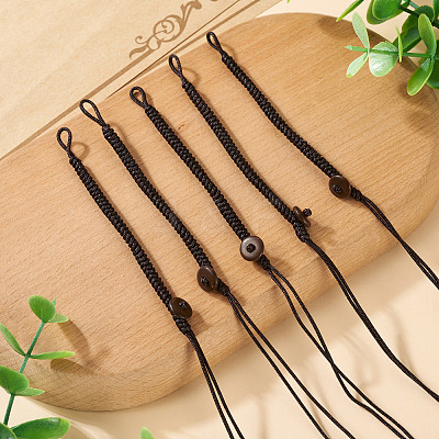 5Pcs Braided Polyester Nylon Mobile Phone Making Cord Loops FIND-TA0008-45A-1