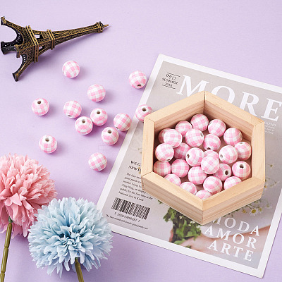 Natural Wooden Beads WOOD-TAC0010-05D-1