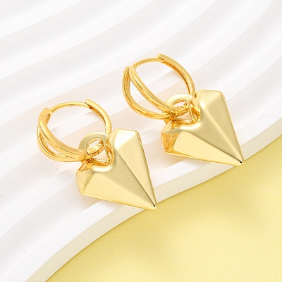 Heart Brass Hoop Earrings EJEW-D322-12G-02-1
