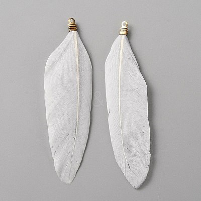 Feather Big Pendants FIND-WH0143-94N-1