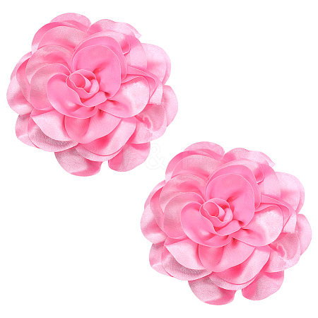 Flower Polyester Brooches JEWB-WH0039-56A-1