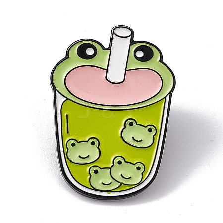 Cartoon Frog Enamel Pin JEWB-A005-20-03-1