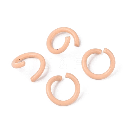 Spray Painted Iron Open Jump Rings IFIN-T017-04B-20-1