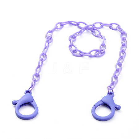 Personalized ABS Plastic Cable Chain Necklaces LS-NJEW-JN03310-03-1