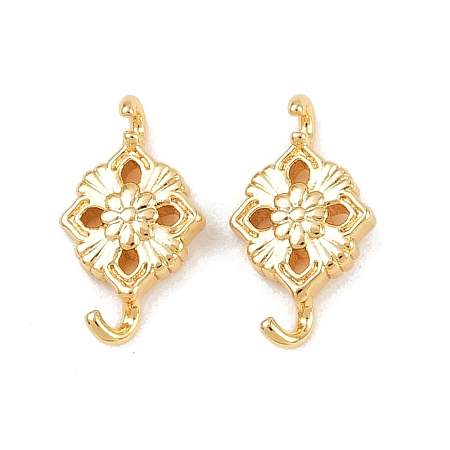 Brass Connector Charms KK-H078-28G-1
