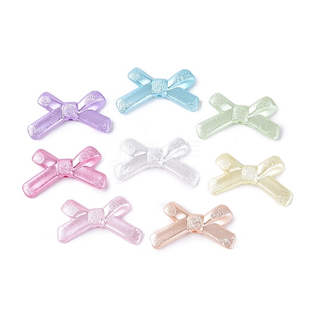 Spray Painted Textured Opaque Acrylic Beads OACR-N160-17-1