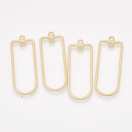 Smooth Surface Alloy  2-Loop Link Pendants PALLOY-T067-54MG-1