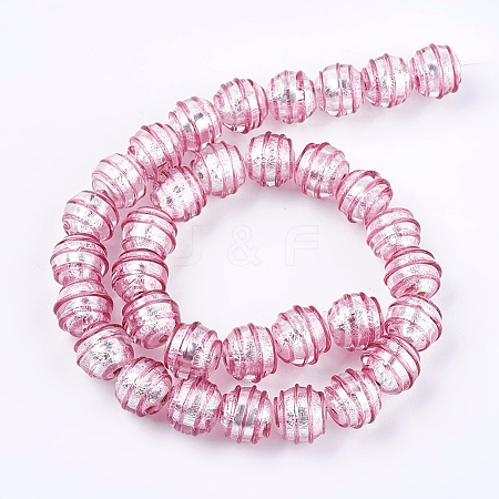 Handmade Silver Foil Glass Lampwork Beads LS-FOIL-G027-01D-1