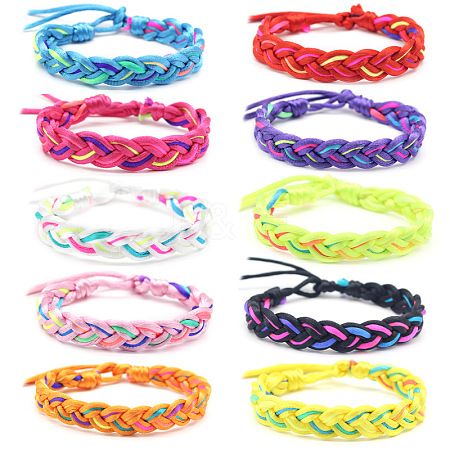 Polyester Braided Woven Cord Bracelet PW23071089325-1