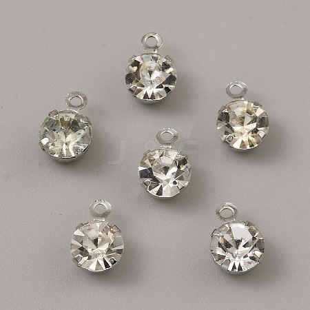 Brass Micro Pave Cubic Zirconia Charms KK-WH0062-112D-P-1