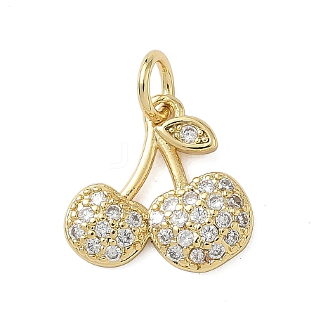 Brass Pave Clear Cubic Zirconia Charms KK-A273-31G-1
