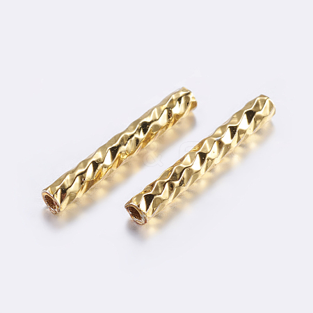 Brass Tube Beads KK-K197-39G-1