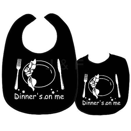 Washable Polyester Canvas Adult Bibs for Eating AJEW-WH0328-004-1