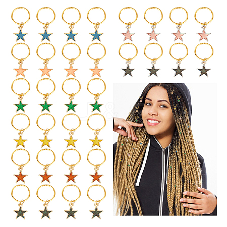 Alloy Enamel Dreadlocks Beads HJEW-AB00146-1