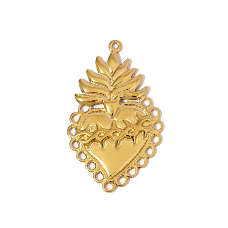 304 Stainless Steel Pendants STAS-OY006-19G-1