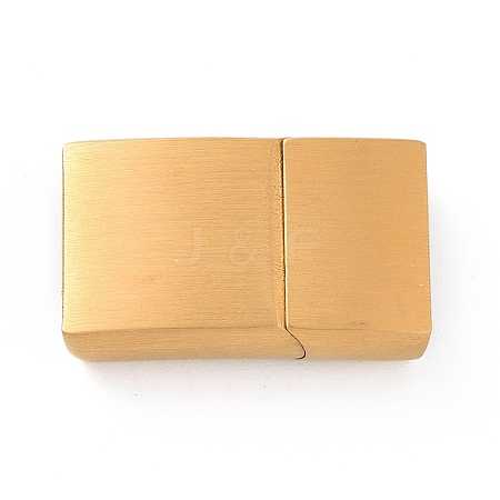 Ion Plating(IP) 304 Stainless Steel Rectangle Magnetic Clasps with Glue-in Ends STAS-E089-42G-A-1