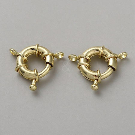 Brass Spring Ring Clasps KK-WH20010-003C-G-1