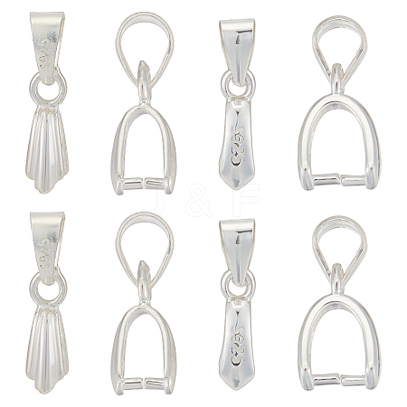 4Pcs 2 Styles 925 Sterling Silver Pendants STER-ME0001-30-1