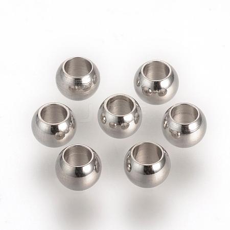 Tarnish Resistant 201 Stainless Steel Spacer Beads STAS-R071-35-1