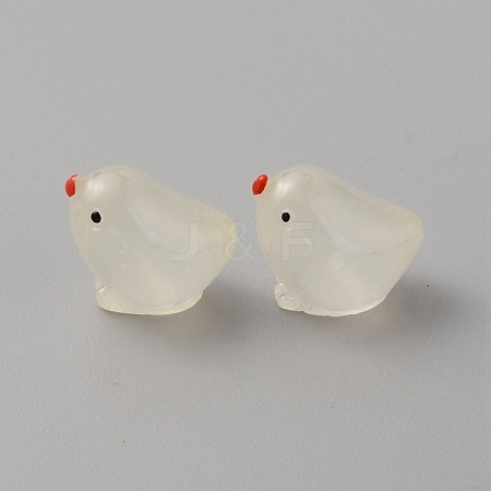 Luminous Resin Chick Display Decoration RESI-WH0038-10E-1
