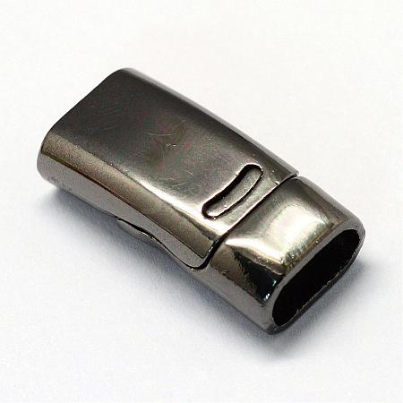 Alloy Magnetic Clasps with Glue-in Ends PALLOY-R089-06B-1