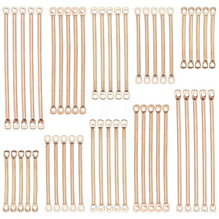 150Pcs 5 Style Eco-Friendly Brass Bar Links KK-SC0002-74KCG-1